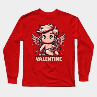 Be My Valentine Cupid Long Sleeve T-Shirt